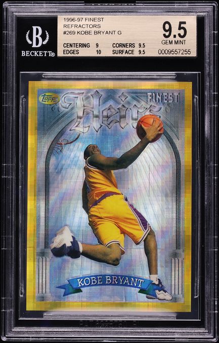 1996 Finest Gold Refractor Kobe Bryant ROOKIE #269 BGS 9.5 GEM MINT