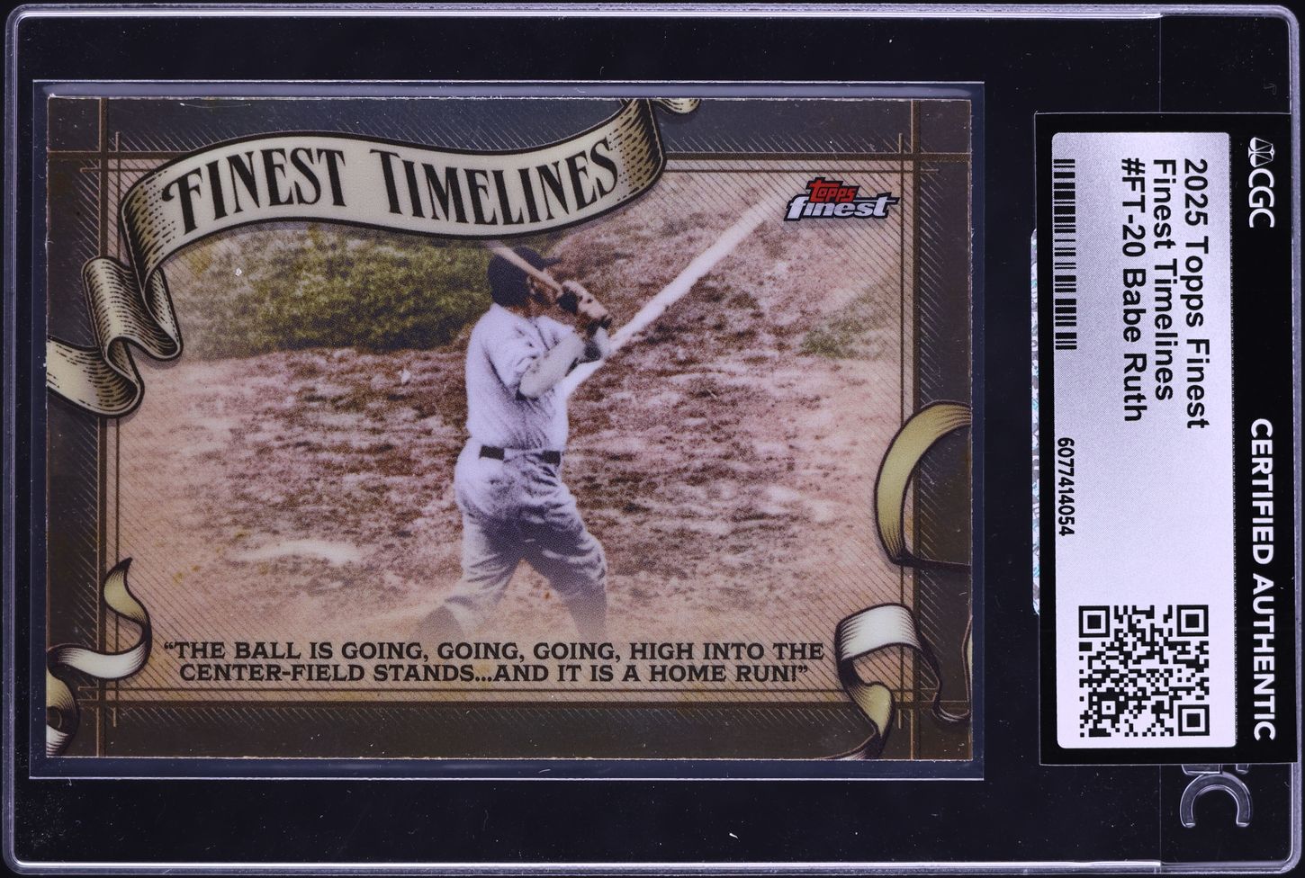 2025 Finest Timelines Babe Ruth #FT-20 CGC AUTH on Fanatics Collect
