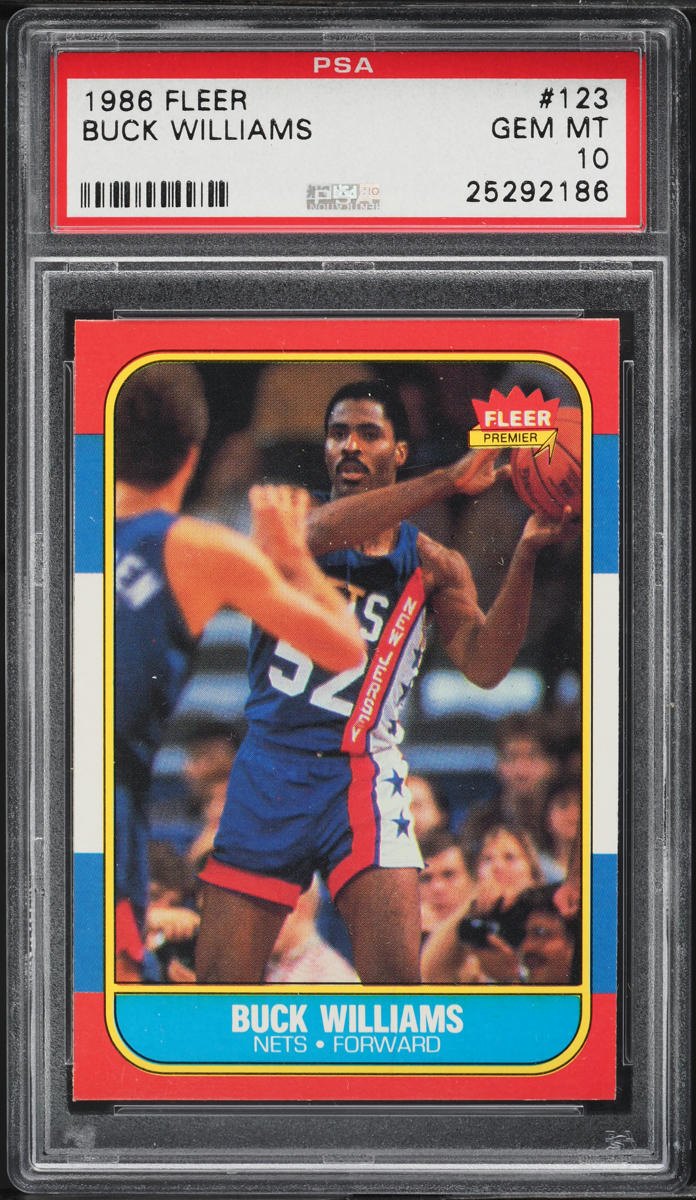 1986 Fleer Basketball Buck Williams #123 PSA 10 GEM MINT