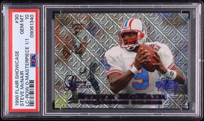 1998 Flair Showcase Legacy Collection Row 0 Masterpiece Steve McNair 1/1 #30 PSA 10 GEM MINT