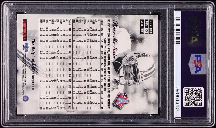 1998 Flair Showcase Legacy Collection Row 0 Masterpiece Steve McNair 1/1 #30 PSA 10 GEM MINT