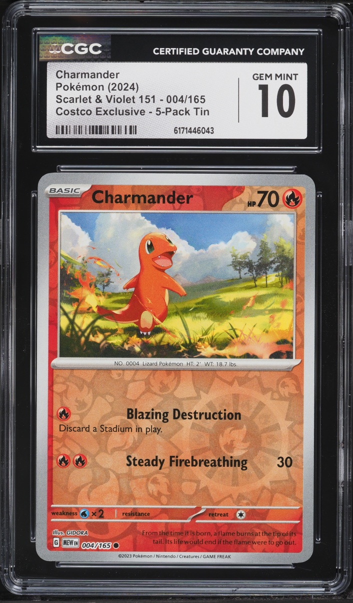 2024 Pokemon Scarlet & Violet 151 Costco Exclusive Charmander #4 CGC 10 GEM MINT