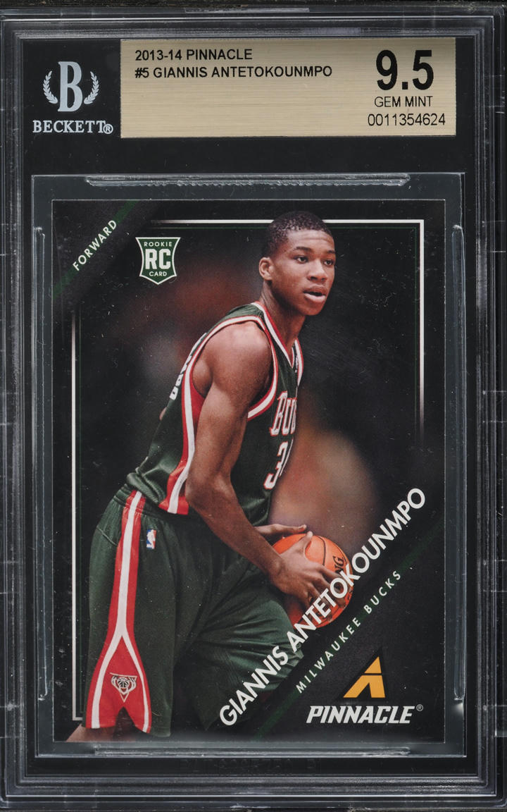 2013 Panini Pinnacle Giannis Antetokounmpo ROOKIE #5 BGS 9.5 GEM MINT