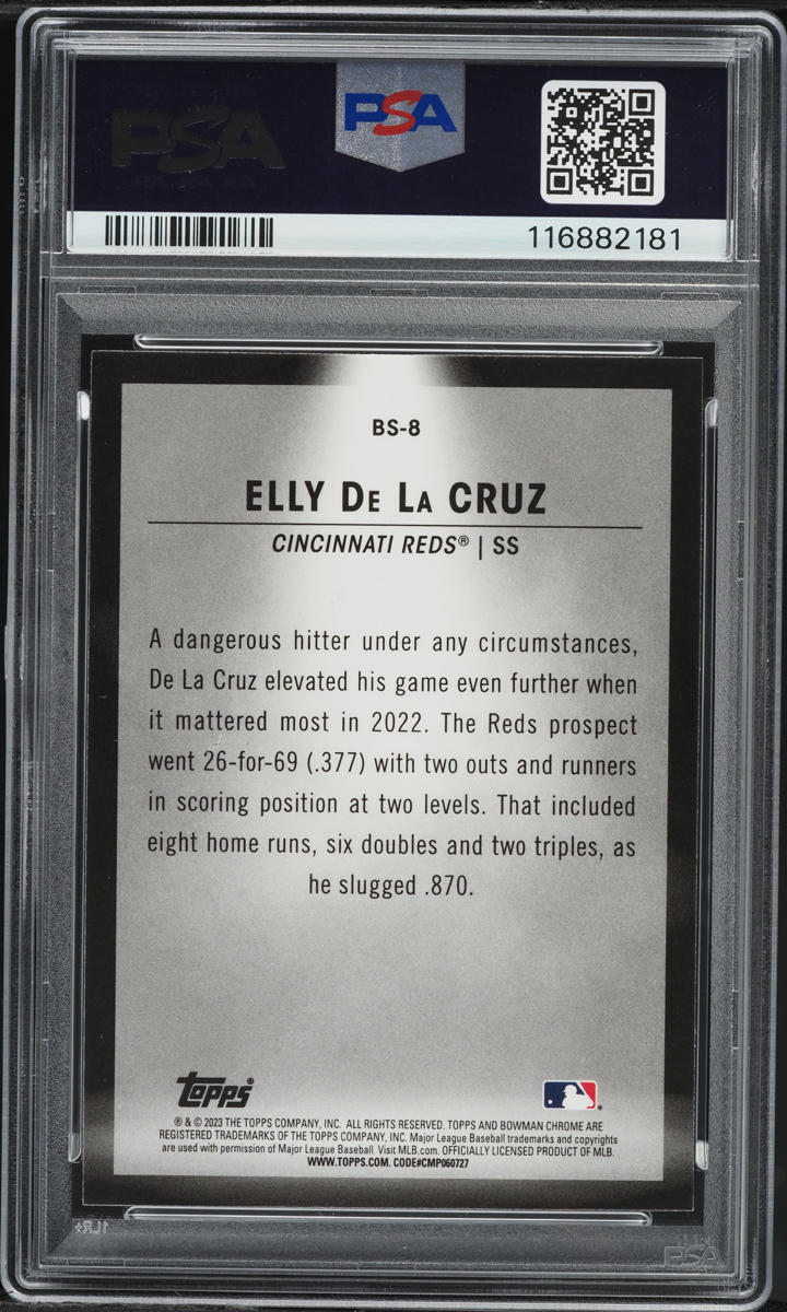 2023 Bowman Chrome Spotlights Elly De La Cruz PROSPECT #BS8 PSA 10 GEM MINT