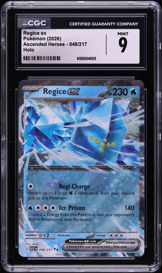 2026 Pokemon Mega Evolution Ascended Heroes Holo Regice ex #48 CGC 9 MINT