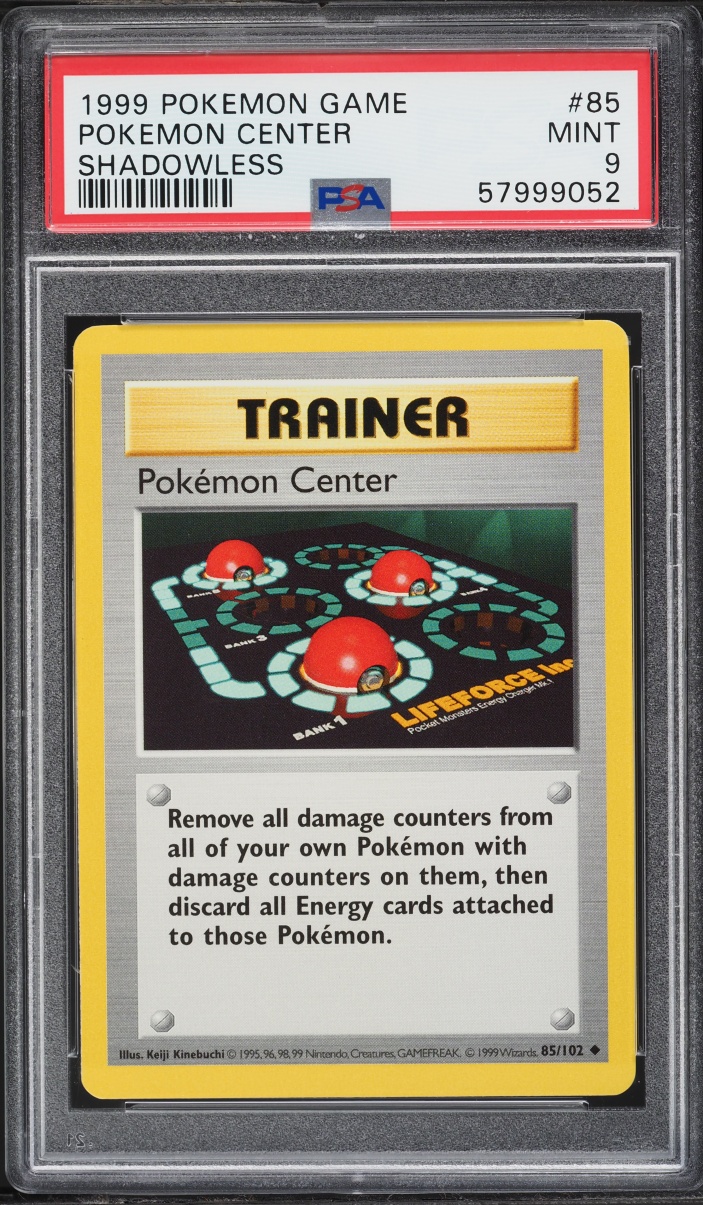 1999 Pokemon Base Set Shadowless Pokemon Center #85 PSA 9 MINT