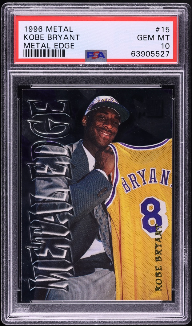 1996 Metal Edge Kobe Bryant ROOKIE #15 PSA 10 GEM MINT - Photo 1