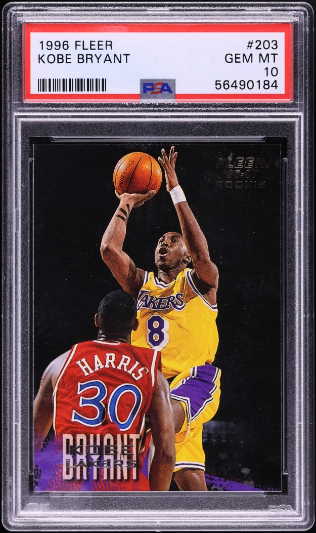 1996 Fleer Basketball Kobe Bryant ROOKIE #203 PSA 10 GEM MINT - Photo 1