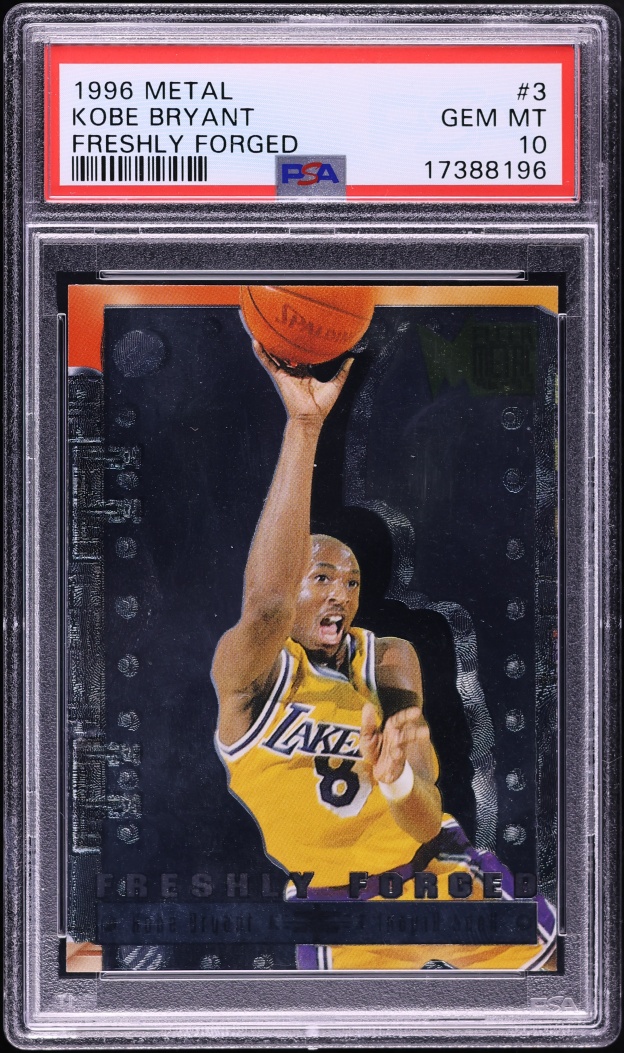 1996 Metal Freshly Forged Kobe Bryant ROOKIE #3 PSA 10 GEM MINT - Photo 1