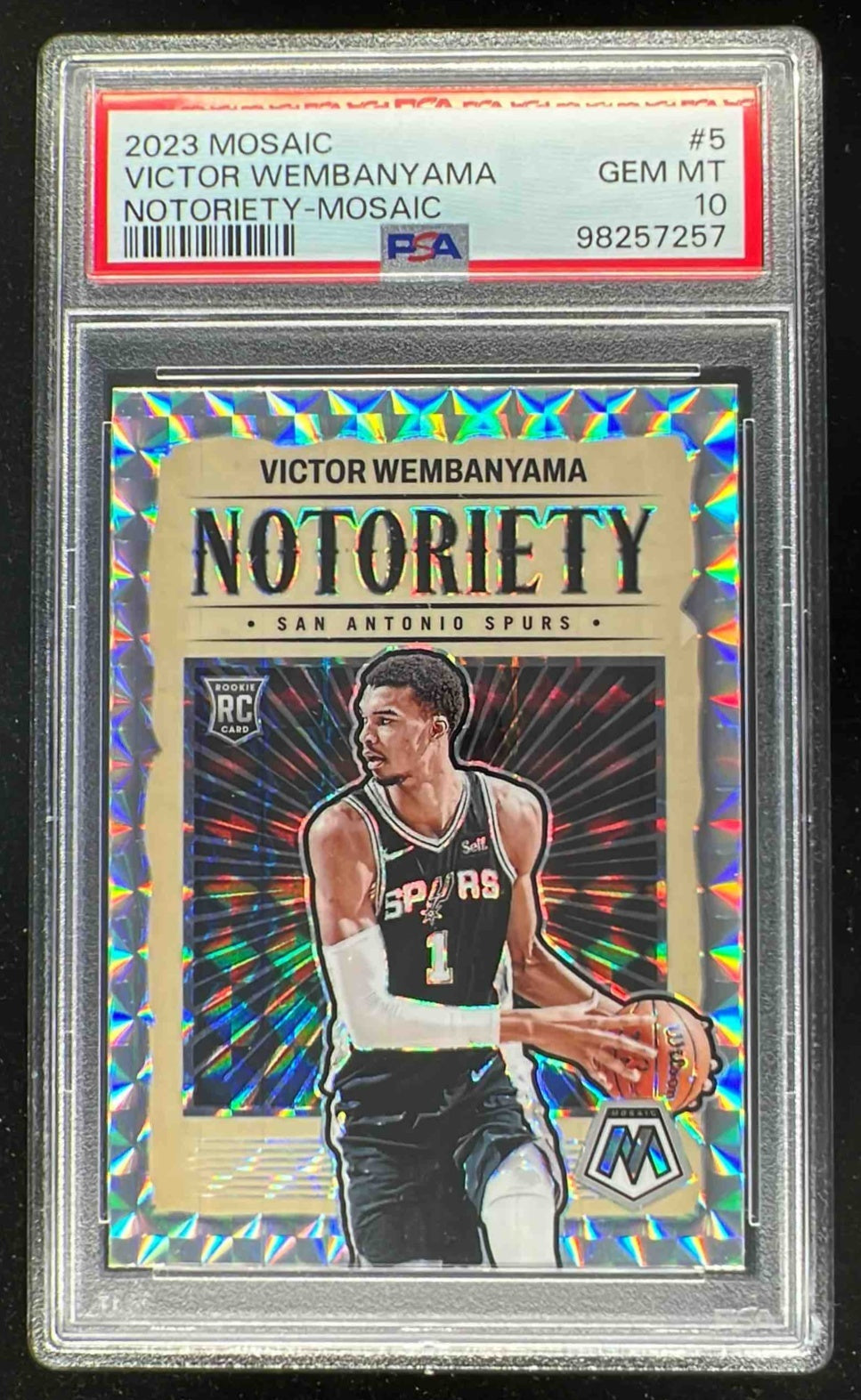 2023 Panini Mosaic Micro Mosaic #MM-6 Bijan Robinson RC PSA 10 on