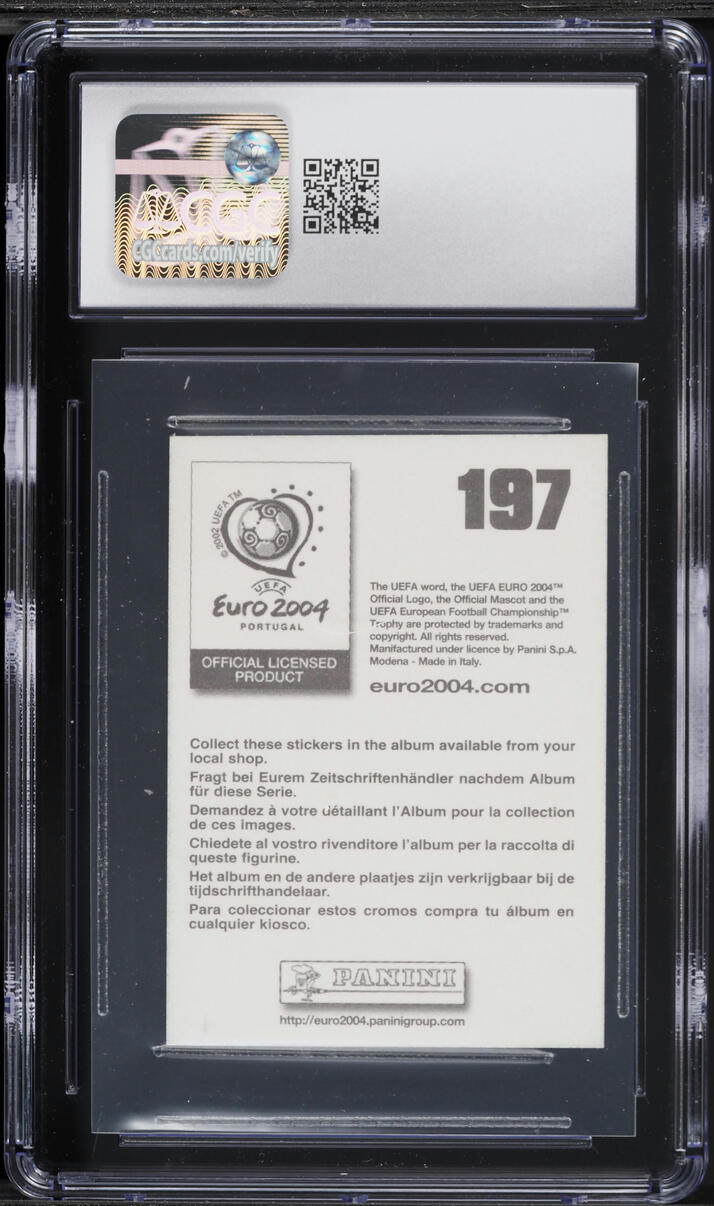 2004 Panini UEFA Euro Stickers Zlatan Ibrahimovic #197 CGC 8 NM-MT