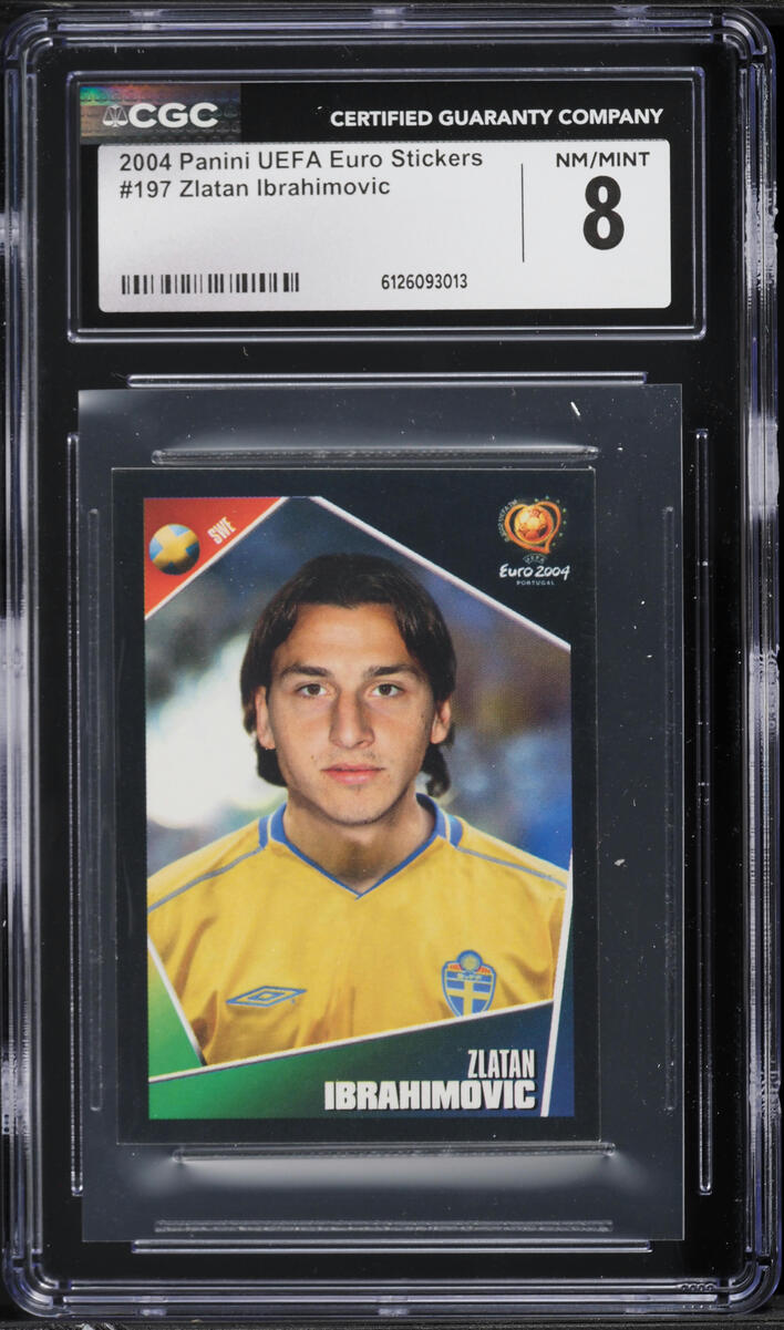 2004 Panini UEFA Euro Stickers Zlatan Ibrahimovic #197 CGC 8 NM-MT