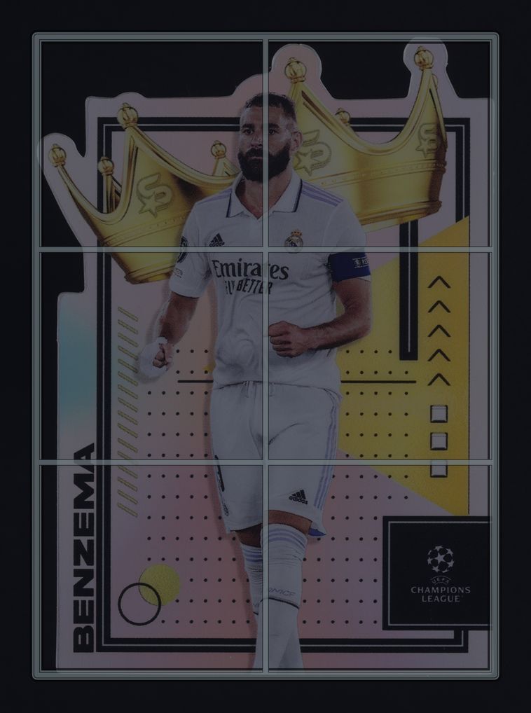 2022 Topps Chrome UEFA Superstars Royalty Die-Cut Karim Benzema #ROY-KB MBA AUTH