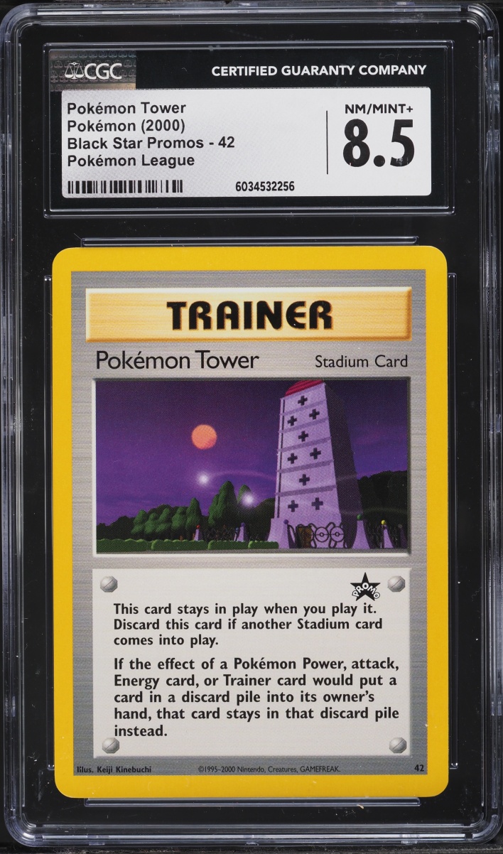 2000 Pokemon League Black Star Promo Pokemon Tower #42 CGC 8.5 NM-MT+