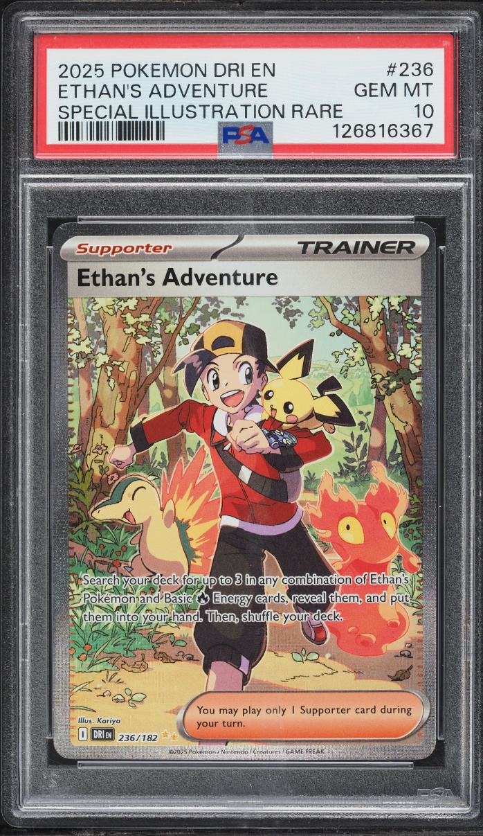 2025 Pokemon Scarlet & Violet Destined Rivals SIR Ethan's Adventure #236 PSA 10 GEM MINT