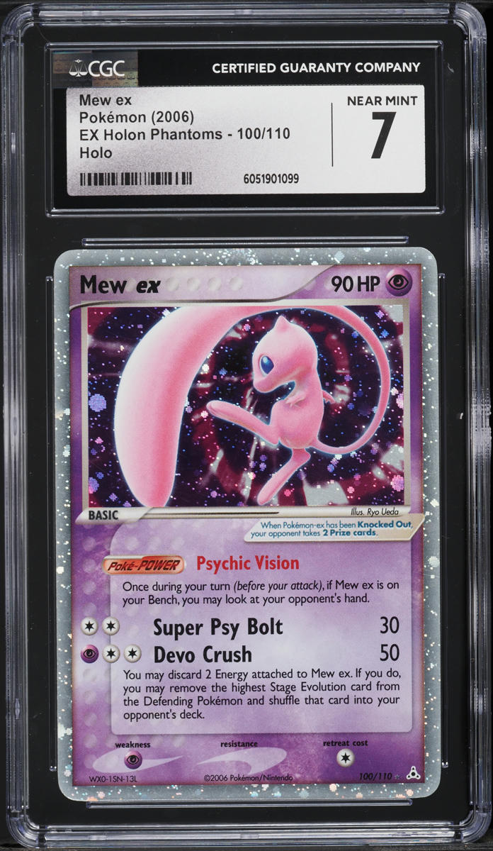 2006 Pokemon EX Holon Phantoms Holo Mew ex #100 CGC 7 NRMT