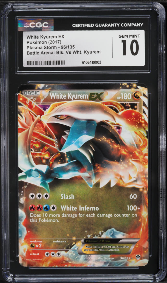 2017 Pokemon Black & White Plasma Storm Battle Arena Holo White Kyurem EX #96 CGC 10 GEM MINT