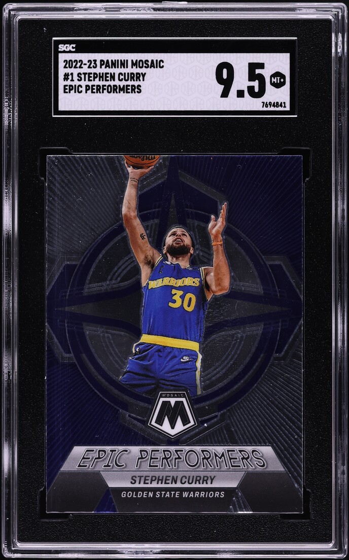 2022 Panini Mosaic Epic Performers Stephen Curry #1 SGC 9.5 MINT+