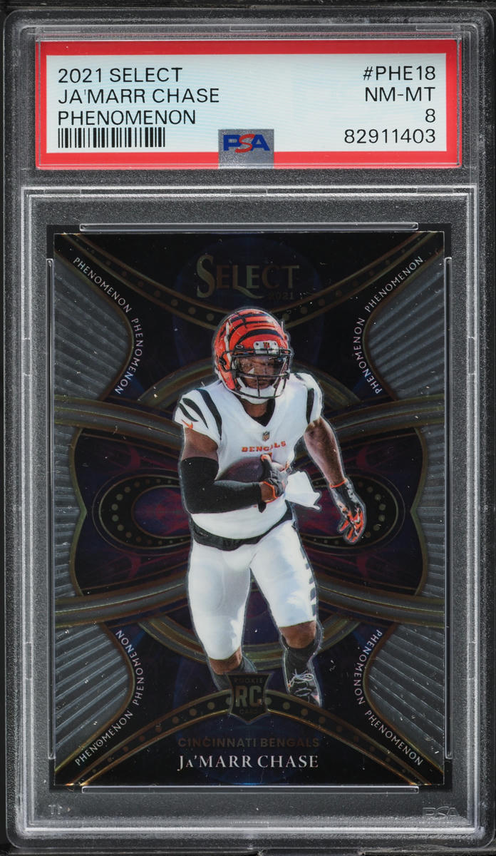2021 Select Phenomenon Ja'Marr Chase ROOKIE #PHE-18 PSA 8 NM-MT