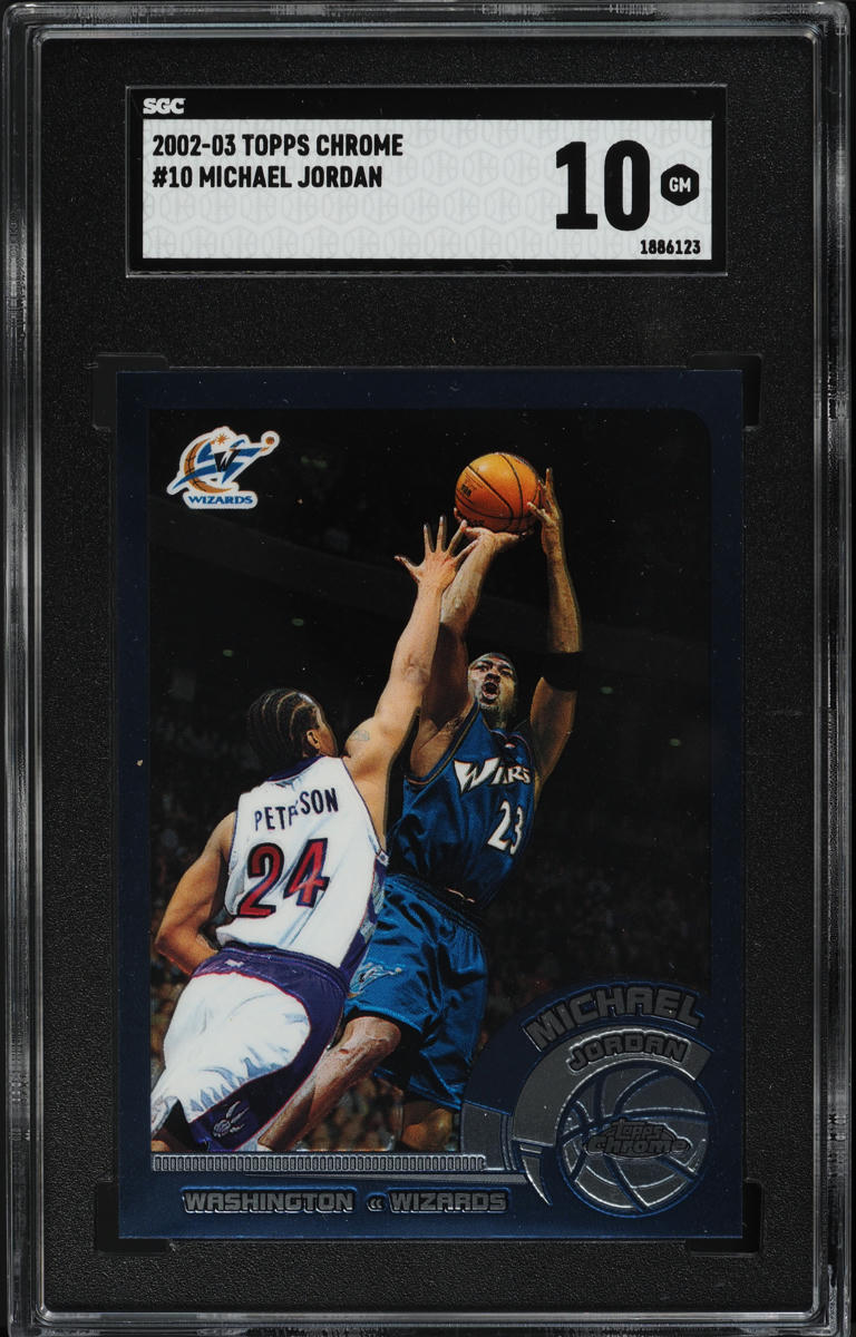 2002 Topps Chrome Michael Jordan #10 SGC 10 GEM MINT