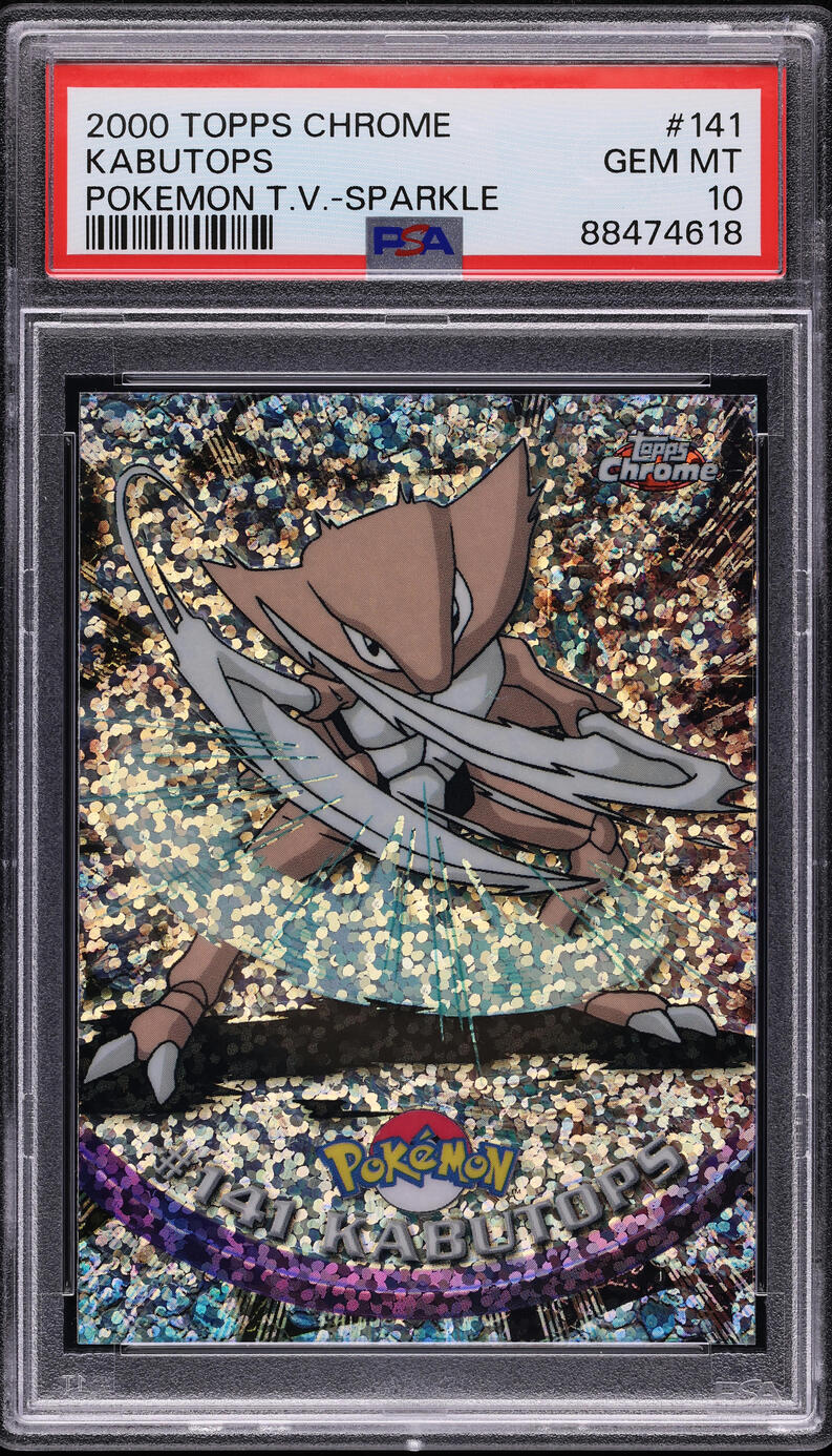 2000 Topps Pokemon Chrome Series 2 Sparkle Kabutops #141 PSA 10 GEM MINT