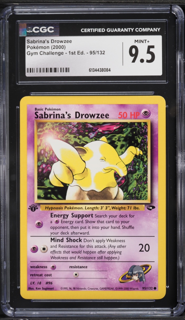 2000 Pokemon Gym Challenge 1st Edition Sabrina's Drowzee #95 CGC 9.5 MINT+