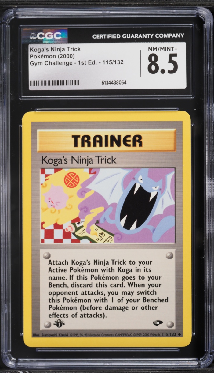 2000 Pokemon Gym Challenge 1st Edition Koga's Ninja Trick #115 CGC 8.5 NM-MT+