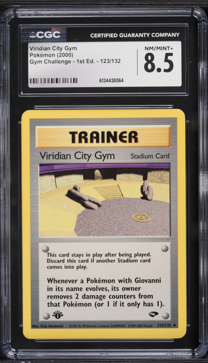2000 Pokemon Gym Challenge 1st Edition Viridian City Gym #123 CGC 8.5 NM-MT+