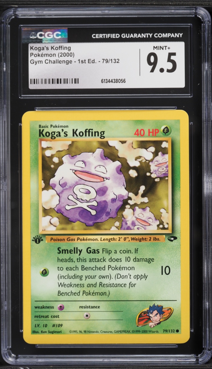 2000 Pokemon Gym Challenge 1st Edition Koga's Koffing #79 CGC 9.5 MINT+