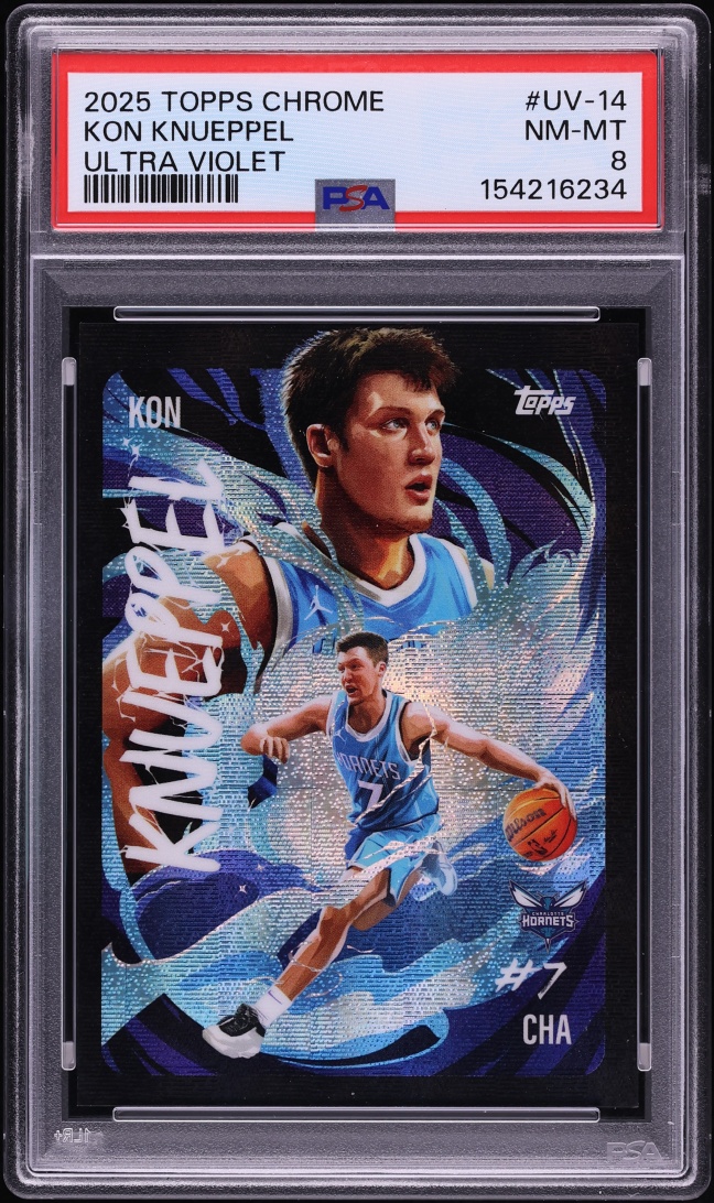 2025 Topps Chrome Ultra Violet Kon Knueppel ROOKIE #UV-14 PSA 8 NM-MT