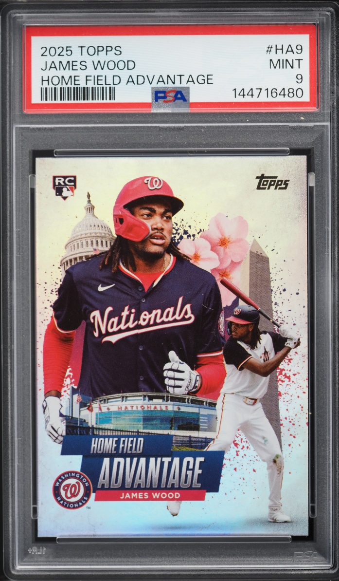 2025 Topps Home Field Advantage James Wood ROOKIE #HA-9 PSA 9 MINT