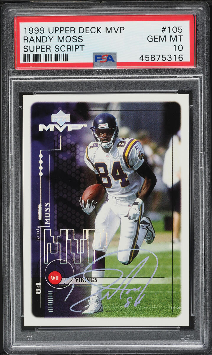 1999 Upper Deck MVP Super Script Randy Moss /25 #105 PSA 10 GEM MINT