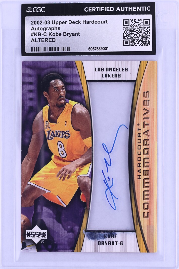 2002 Upper Deck Hardcourt Kobe Bryant AUTO #KB-C CGC ALTERED AUTH
