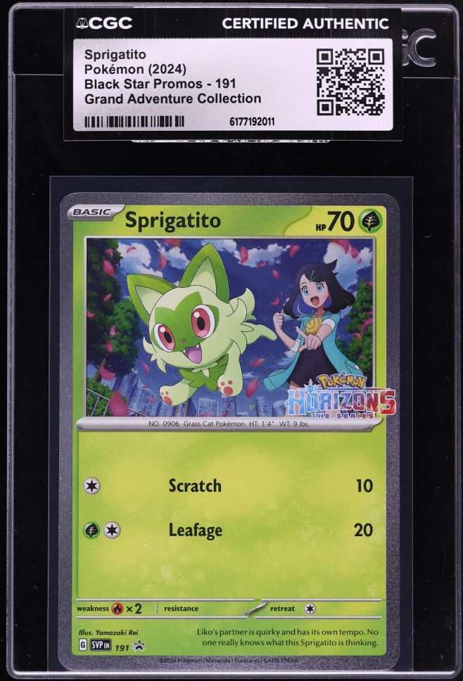 2024 Pokemon Scarlet & Violet Promo Grand Adventure Collection Sprigatito #191 CGC AUTH