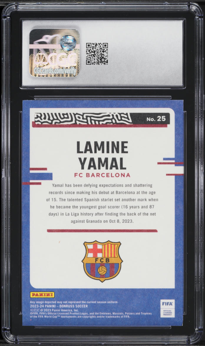 2023 Donruss The Rookies Lamine Yamal ROOKIE #25 CGC 7 NRMT