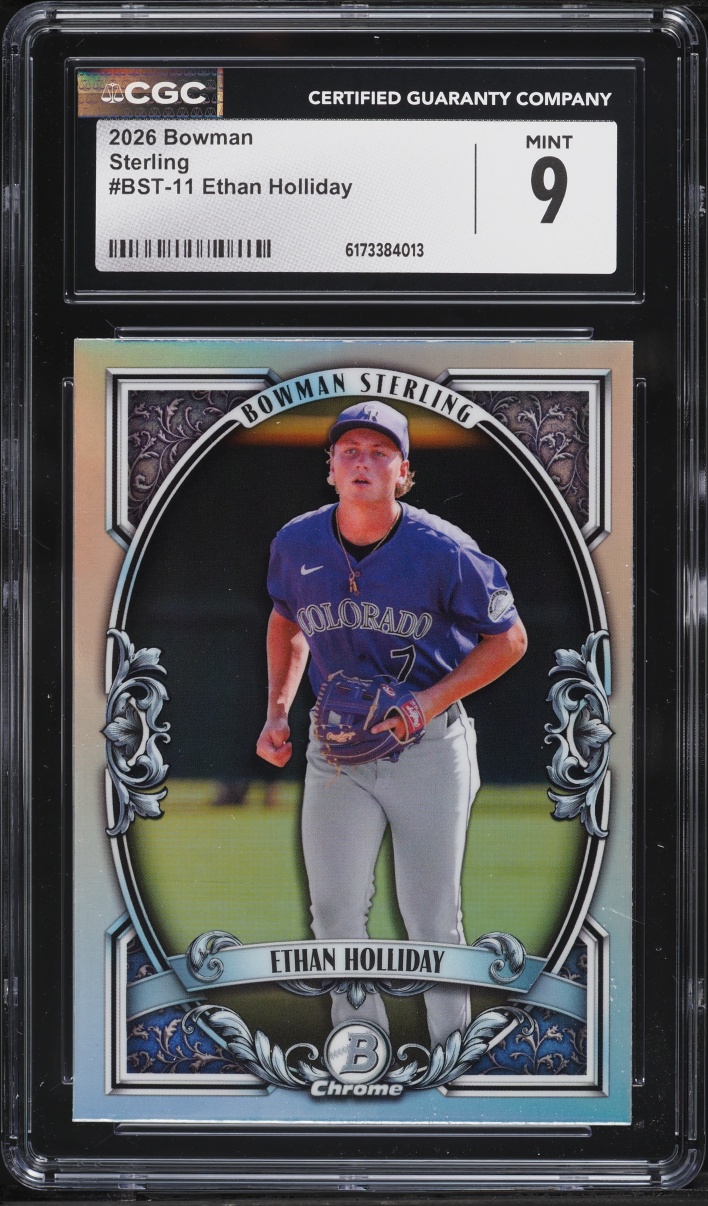 2026 Bowman Chrome Sterling Ethan Holliday PROSPECT #BST-11 CGC 9 MINT