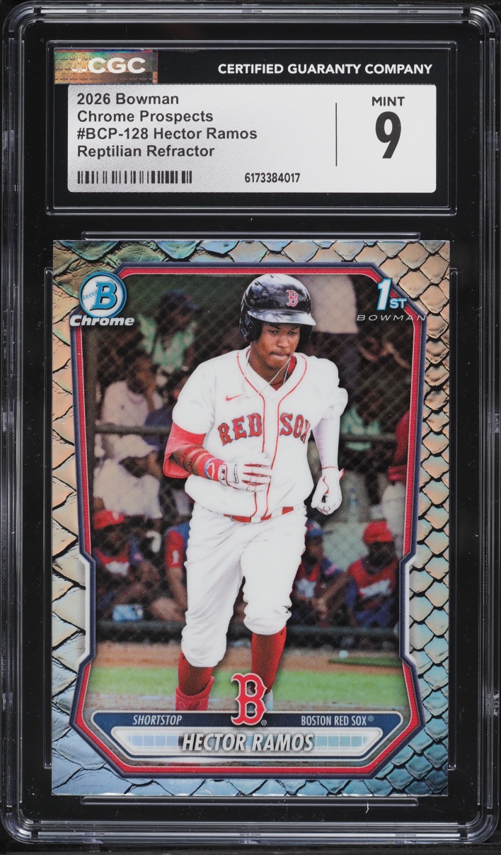 2026 Bowman Chrome Reptilian Refractor Hector Ramos PROSPECT #BCP-128 CGC 9 MINT