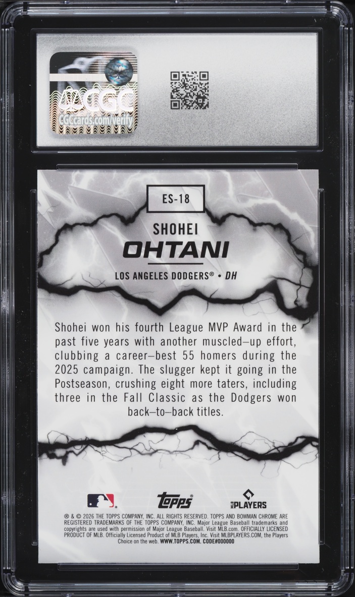 2026 Bowman Chrome Electric Sluggers Shohei Ohtani #ES-18 CGC 10 GEM MINT