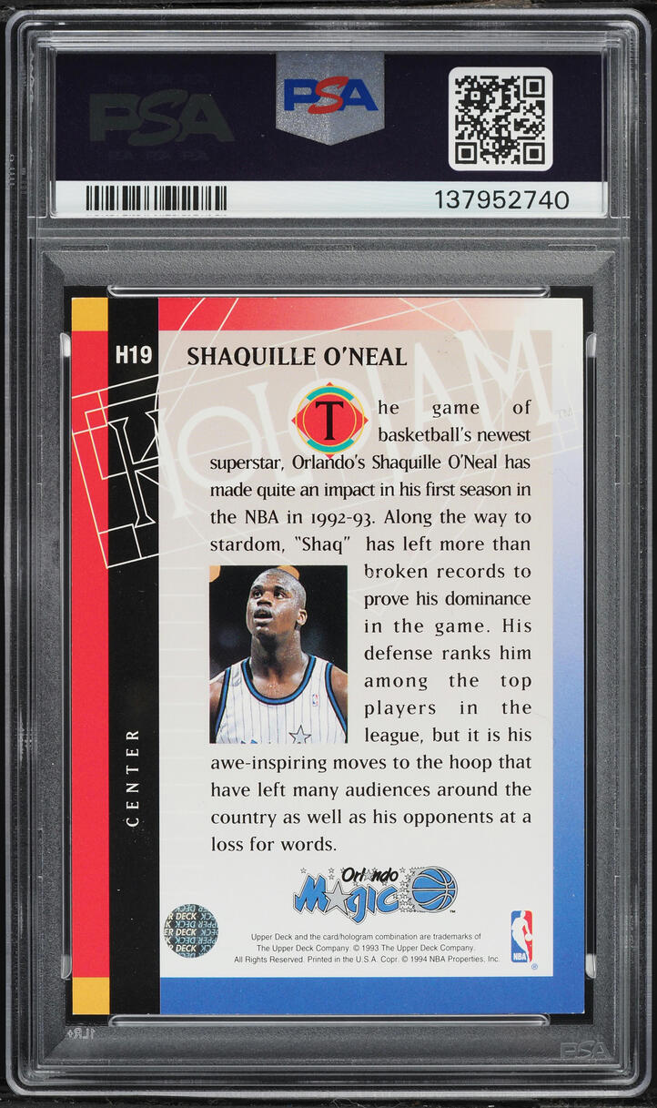 1993 Upper Deck Holojam Shaquille O'Neal #H19 PSA 6 EXMT