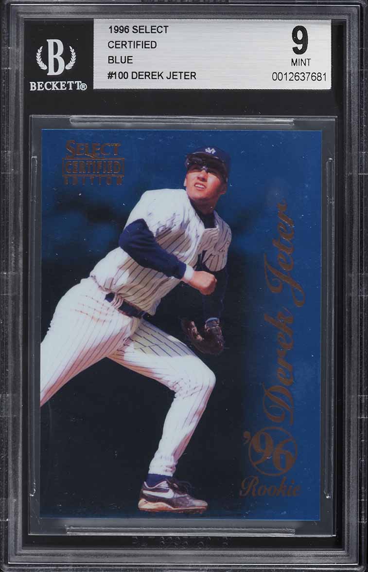 1996 Select Certified Blue Derek Jeter ROOKIE #100 BGS 9 MINT