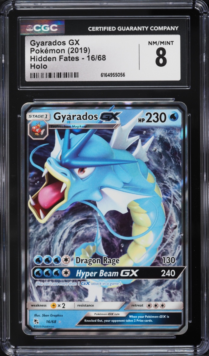2019 Pokemon Sun & Moon Hidden Fates Alt Art Gyarados GX #16 CGC 8 NM-MT