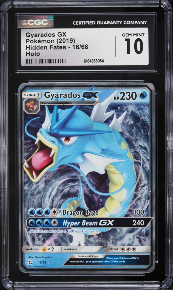 2019 Pokemon Sun & Moon Hidden Fates Alt Art Gyarados GX #16 CGC 10 GEM MINT