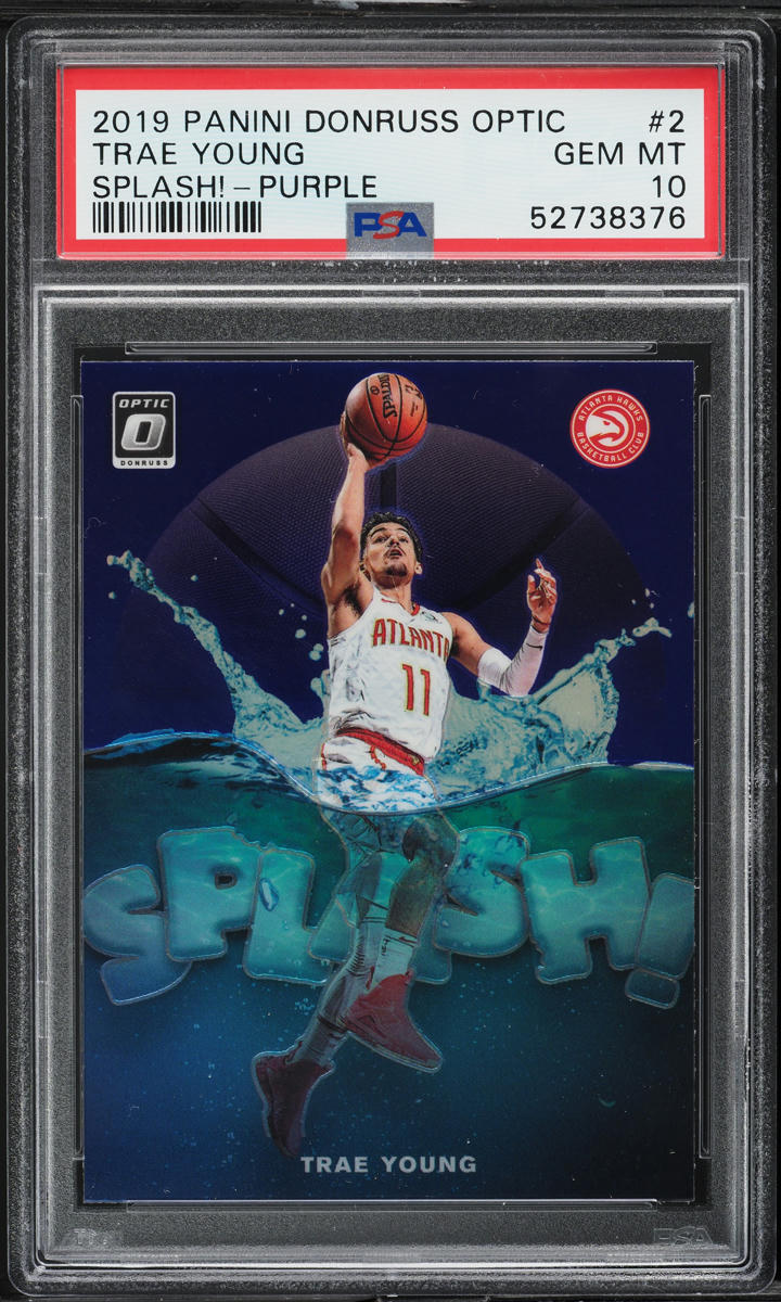 2019 Donruss Optic Splash! Purple Trae Young #2 PSA 10 GEM MINT
