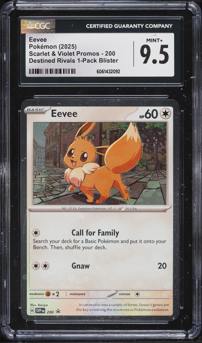 2025 Pokemon Scarlet & Violet Black Star Promo Destined Rivals Eevee #200 CGC 9.5 MINT+