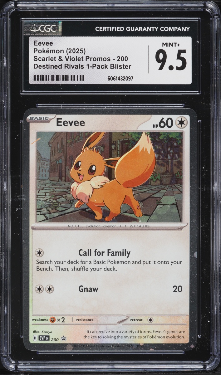 2025 Pokemon Scarlet & Violet Black Star Promo Destined Rivals Eevee #200 CGC 9.5 MINT+