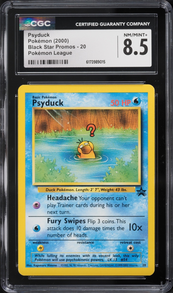 2000 Pokemon Promo League Psyduck #20 CGC 8.5 NM-MT+