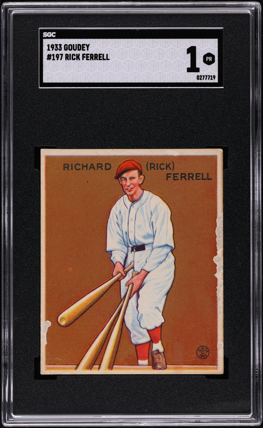 1933 Goudey Rick Ferrell #197 SGC 1 PR