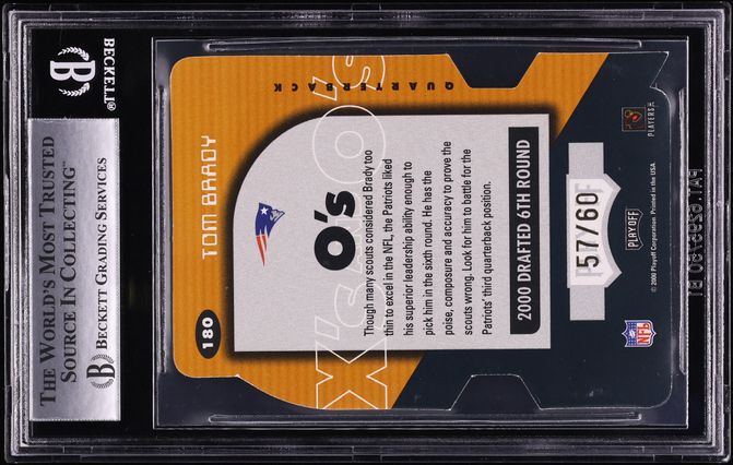 2000 Playoff Momentum O's Tom Brady ROOKIE /60 #180 BGS 8.5 NM-MT+