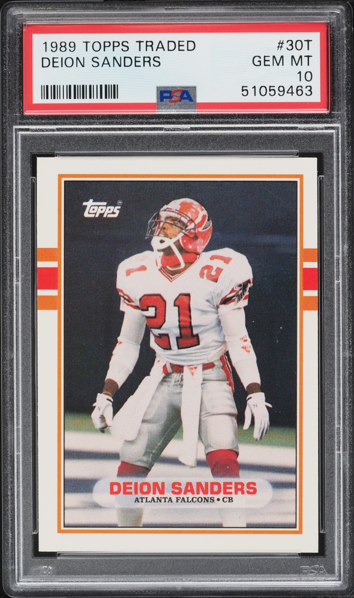 1989 Topps Traded Deion Sanders ROOKIE #30T PSA 10 GEM MINT