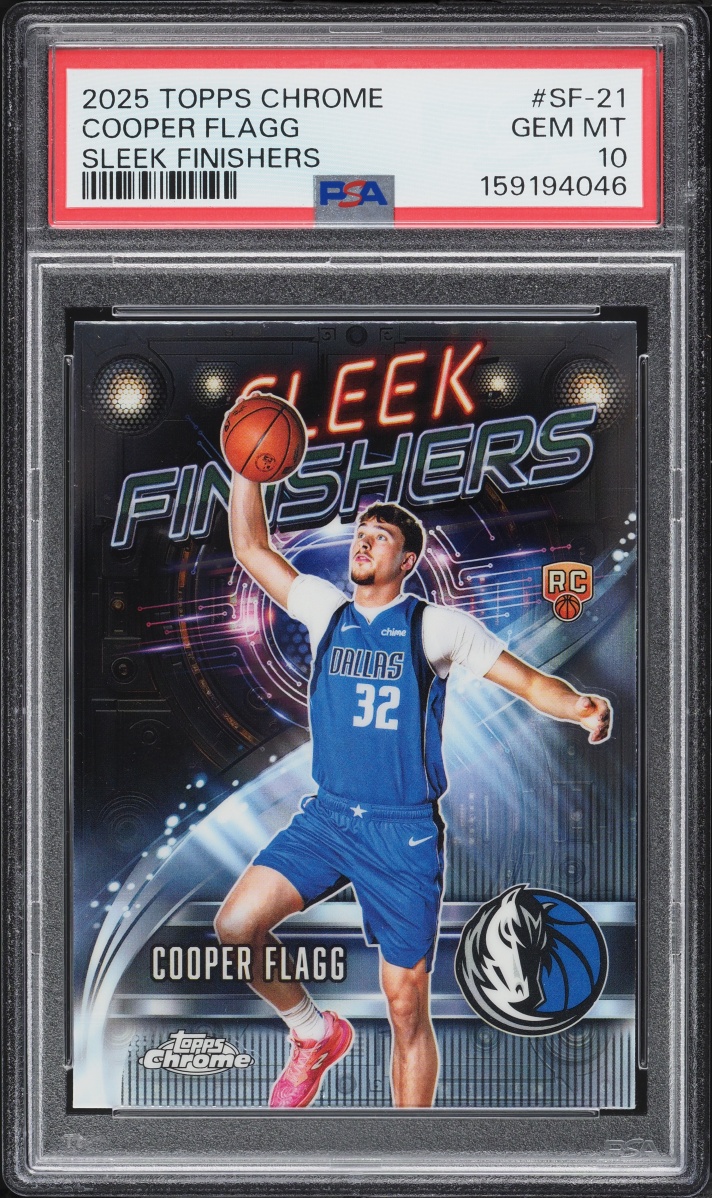2025 Topps Chrome Sleek Finishers Cooper Flagg ROOKIE #SF-21 PSA 10 GEM MINT